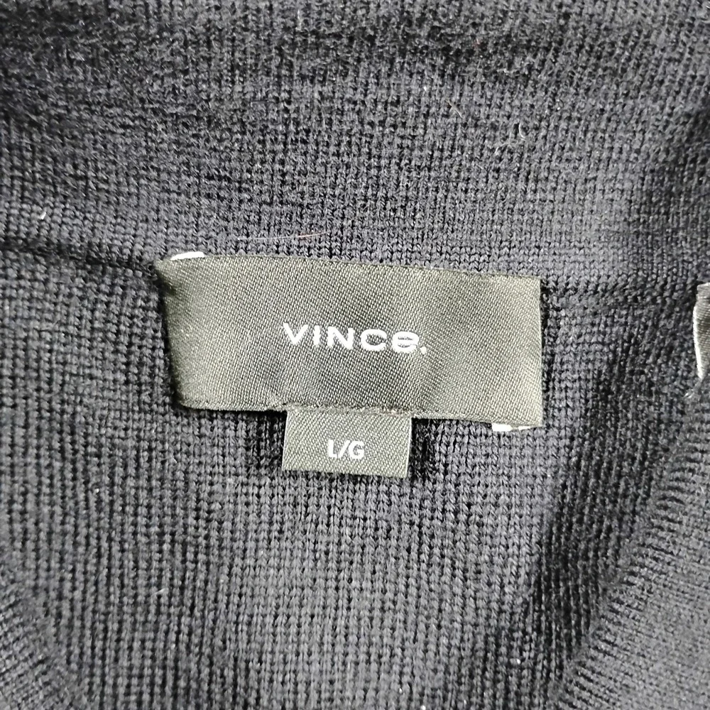 Vince Men's Navy Blue 100% Merino Wool Button Down Knit Shirt Jacket Large
